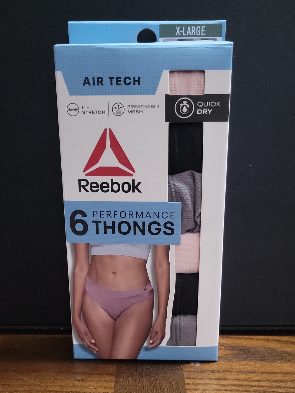 Reebok Women’s Air Tech Performance Thongs - Pink/Black/Gray.   T20